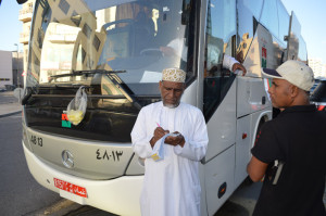 UAE（ドバイ）オマーン（マスカット）間の国際バスのチケット売り場