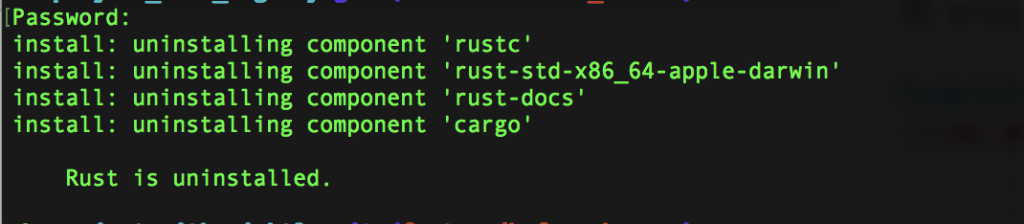 【Rust/rustup/multirust】uninstallしたい!「rustup cannot be installed alongside [Rust|multirust]. Please uninstall first」rustcが邪魔してrustupがinstallできない場合1つの方法