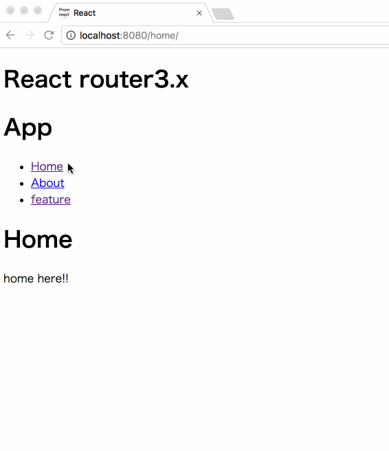 react-router3.x.xSample【react-router】react-router3、4に移行したい方へ簡単なSample作ったよ