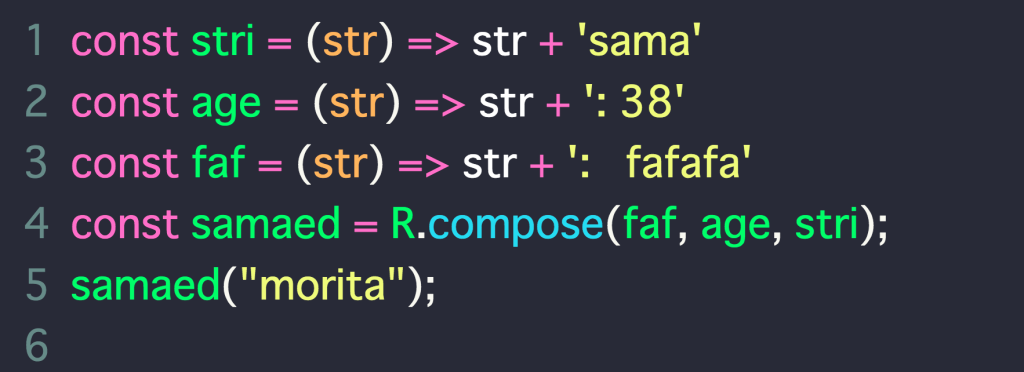 compose【Ramda/js】関数型Ramda.jsのざっくりな使い方まとめ(Sample付)