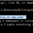 'Specifying a namespace in include() without providing an app_name '