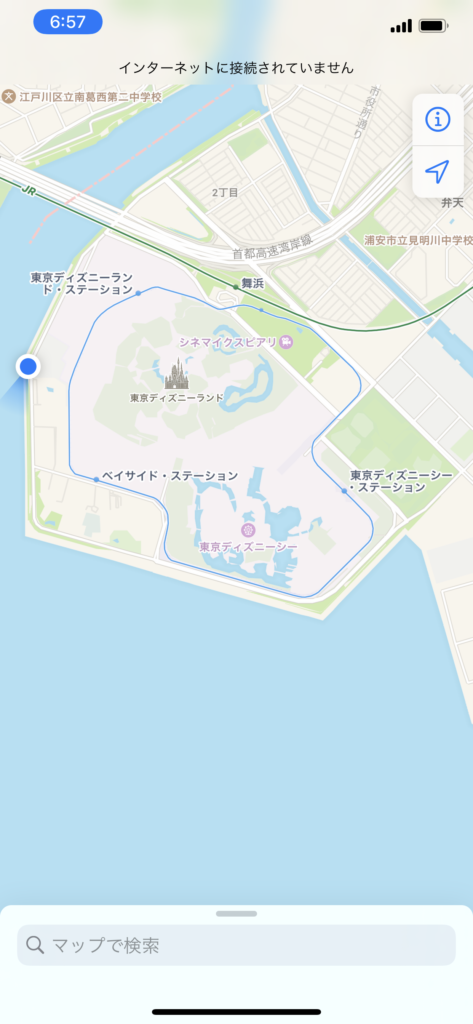 地図ではここ【気持ちいい！写真詳細解説】東京ディズニーシー・ホテルミラコスタからのランニング・ジョギングコース